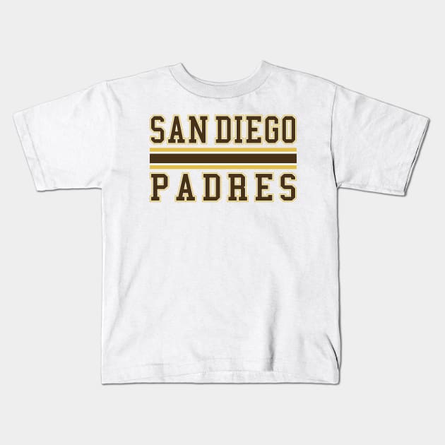 San Diego Padres Baseball Kids T-Shirt by Cemploex_Art